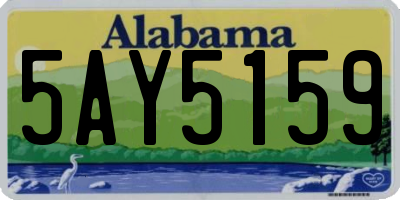 AL license plate 5AY5159
