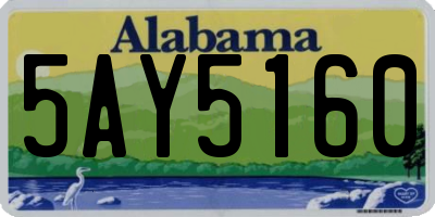 AL license plate 5AY5160
