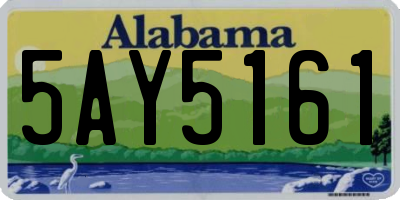 AL license plate 5AY5161
