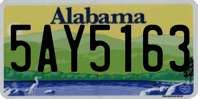 AL license plate 5AY5163
