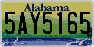 AL license plate 5AY5165