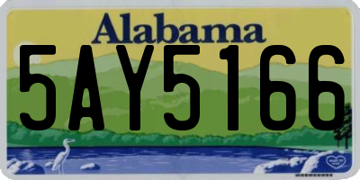 AL license plate 5AY5166