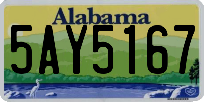 AL license plate 5AY5167