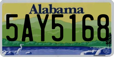 AL license plate 5AY5168