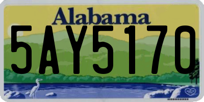 AL license plate 5AY5170