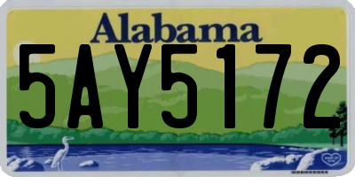 AL license plate 5AY5172