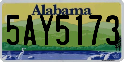AL license plate 5AY5173