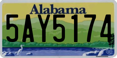 AL license plate 5AY5174