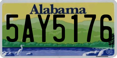 AL license plate 5AY5176