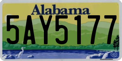 AL license plate 5AY5177