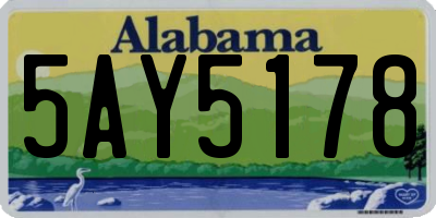 AL license plate 5AY5178