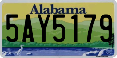 AL license plate 5AY5179