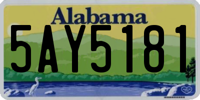 AL license plate 5AY5181