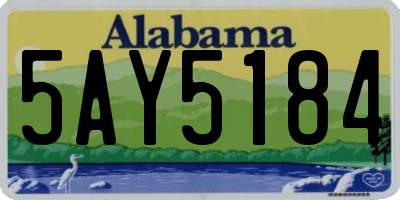 AL license plate 5AY5184
