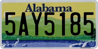 AL license plate 5AY5185
