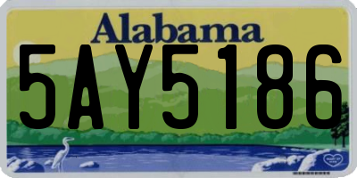 AL license plate 5AY5186