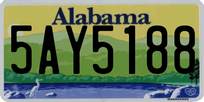 AL license plate 5AY5188