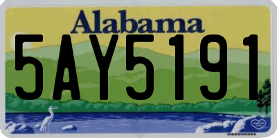 AL license plate 5AY5191