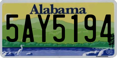 AL license plate 5AY5194