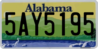 AL license plate 5AY5195