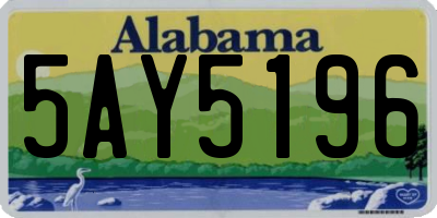 AL license plate 5AY5196