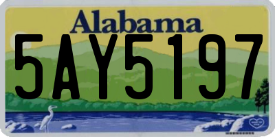 AL license plate 5AY5197