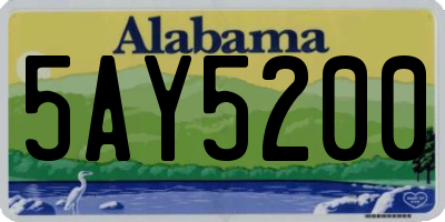 AL license plate 5AY5200