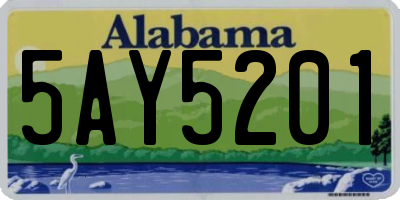 AL license plate 5AY5201