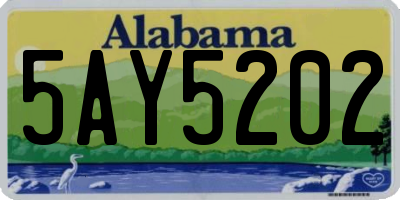 AL license plate 5AY5202