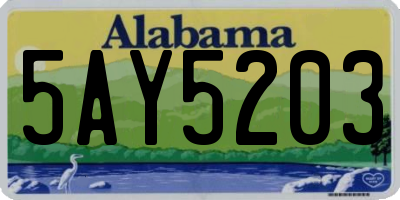 AL license plate 5AY5203