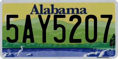 AL license plate 5AY5207