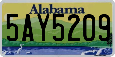 AL license plate 5AY5209