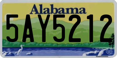 AL license plate 5AY5212