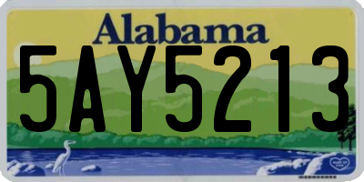 AL license plate 5AY5213