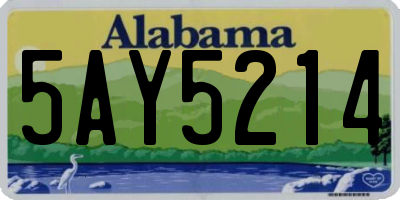 AL license plate 5AY5214
