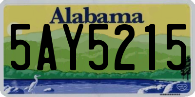 AL license plate 5AY5215