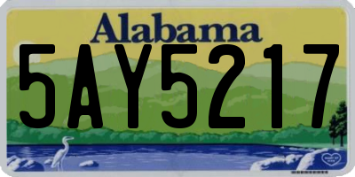 AL license plate 5AY5217