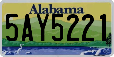 AL license plate 5AY5221