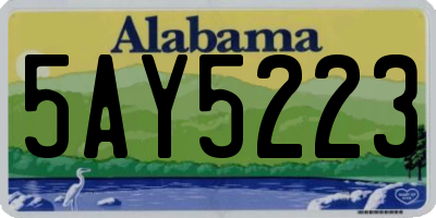 AL license plate 5AY5223