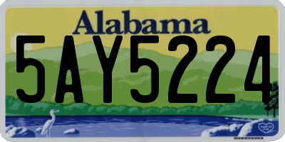 AL license plate 5AY5224