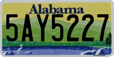 AL license plate 5AY5227