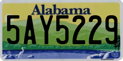 AL license plate 5AY5229