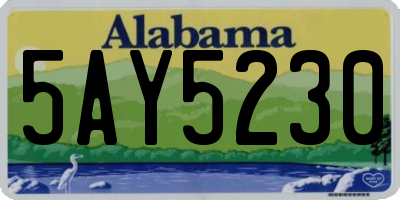 AL license plate 5AY5230