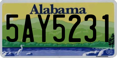 AL license plate 5AY5231