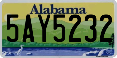 AL license plate 5AY5232