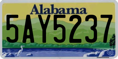 AL license plate 5AY5237
