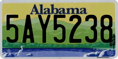 AL license plate 5AY5238