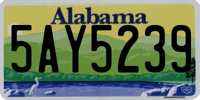 AL license plate 5AY5239