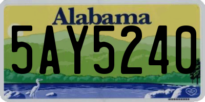 AL license plate 5AY5240