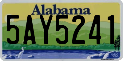AL license plate 5AY5241